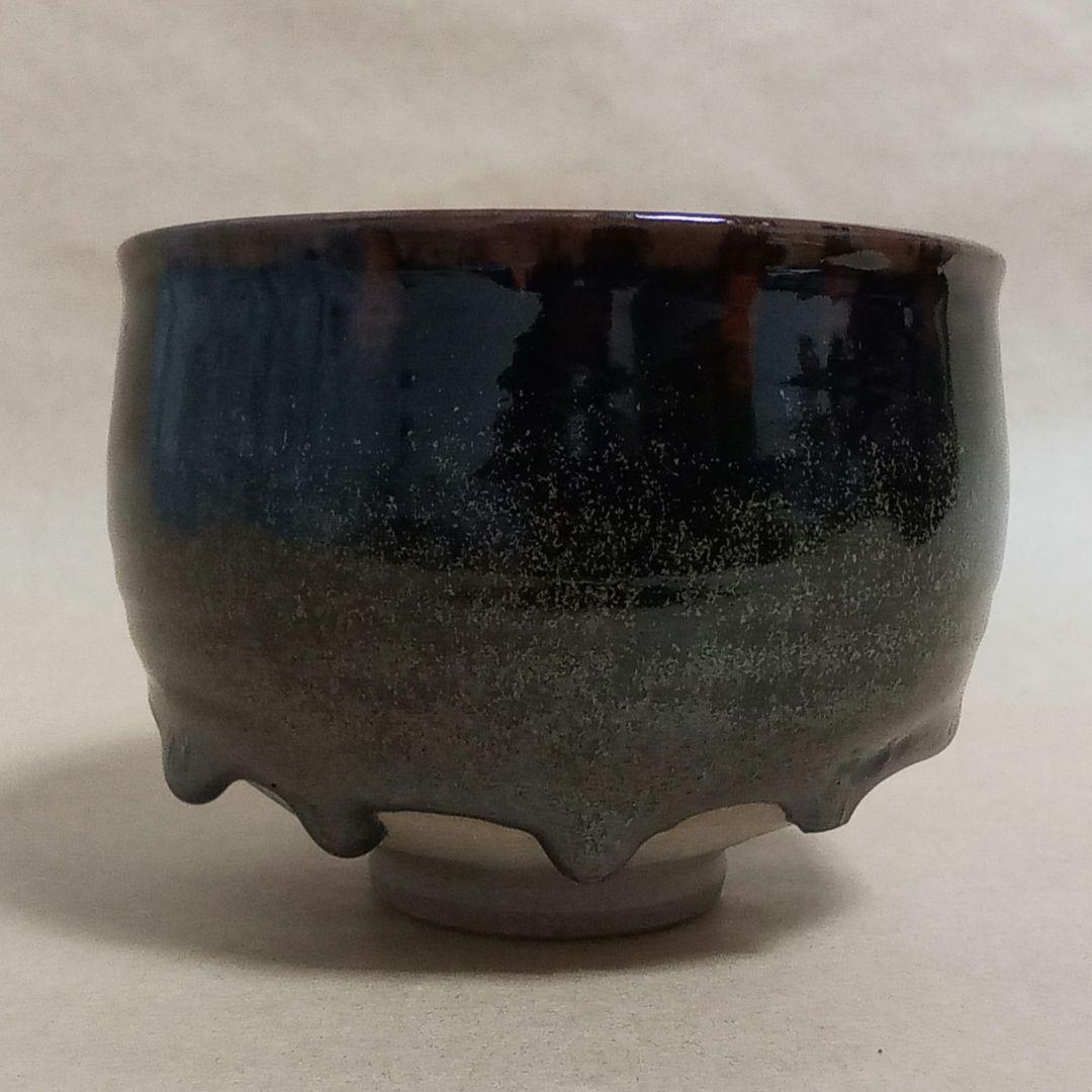 抹茶茶碗 虫明焼 黒井一楽