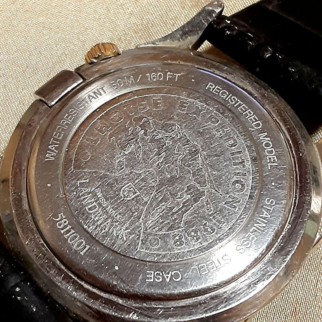 レビュートーメン　ランドマーク　方位計 デイト　メンズ腕時計　稼働品