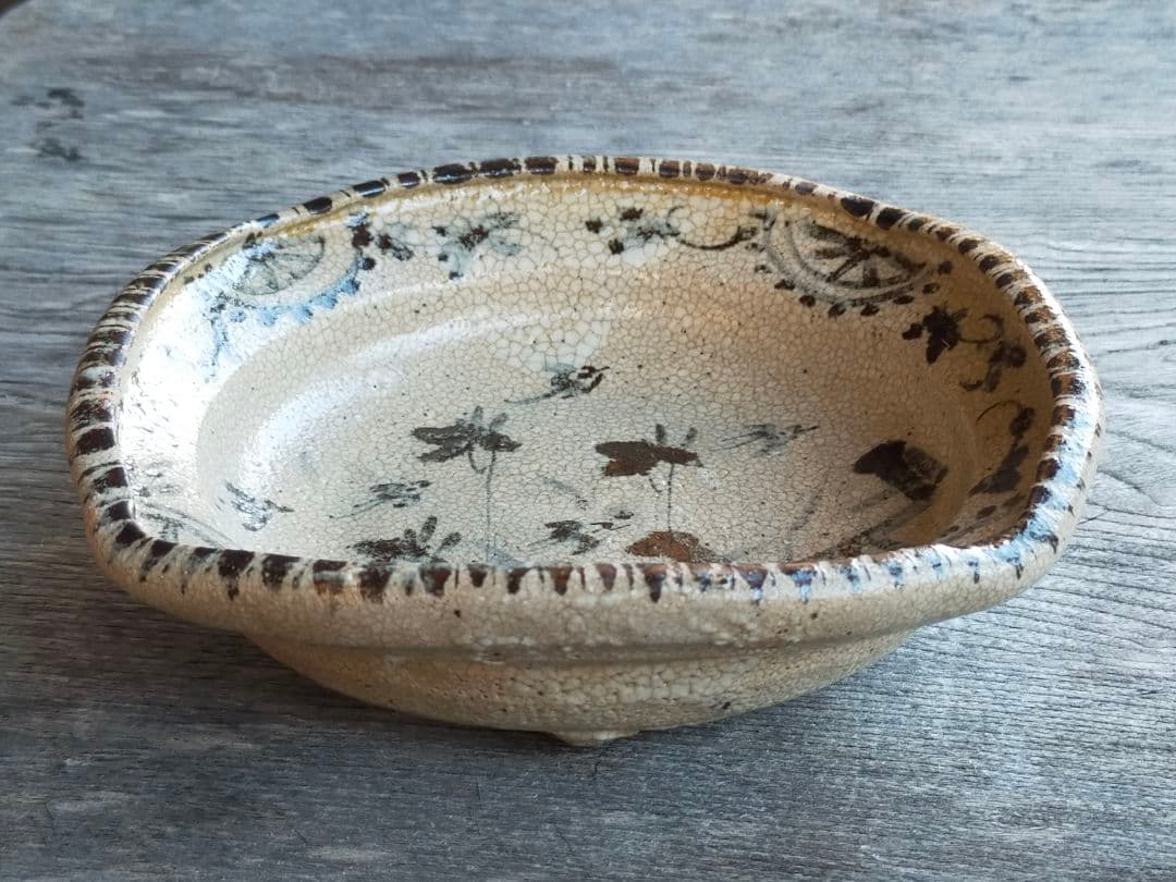 ♥絵志野 鉢 桐箱付き 志野 菓子鉢 骨董品