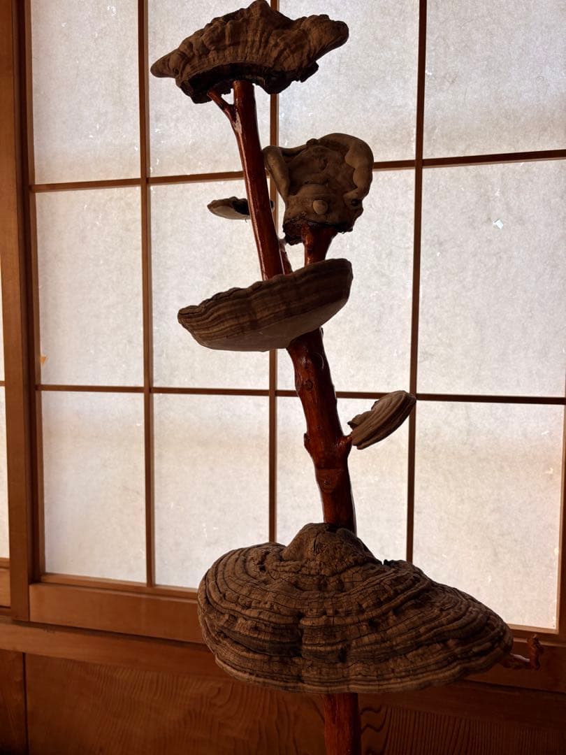 木製キノコデザインの置物 - 工芸品卸売 通販