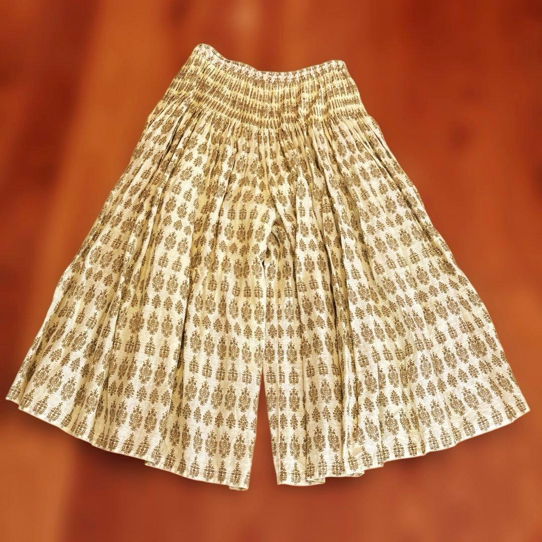 maison de soil メゾンドソイル　イージーワイドパンツ　リネン