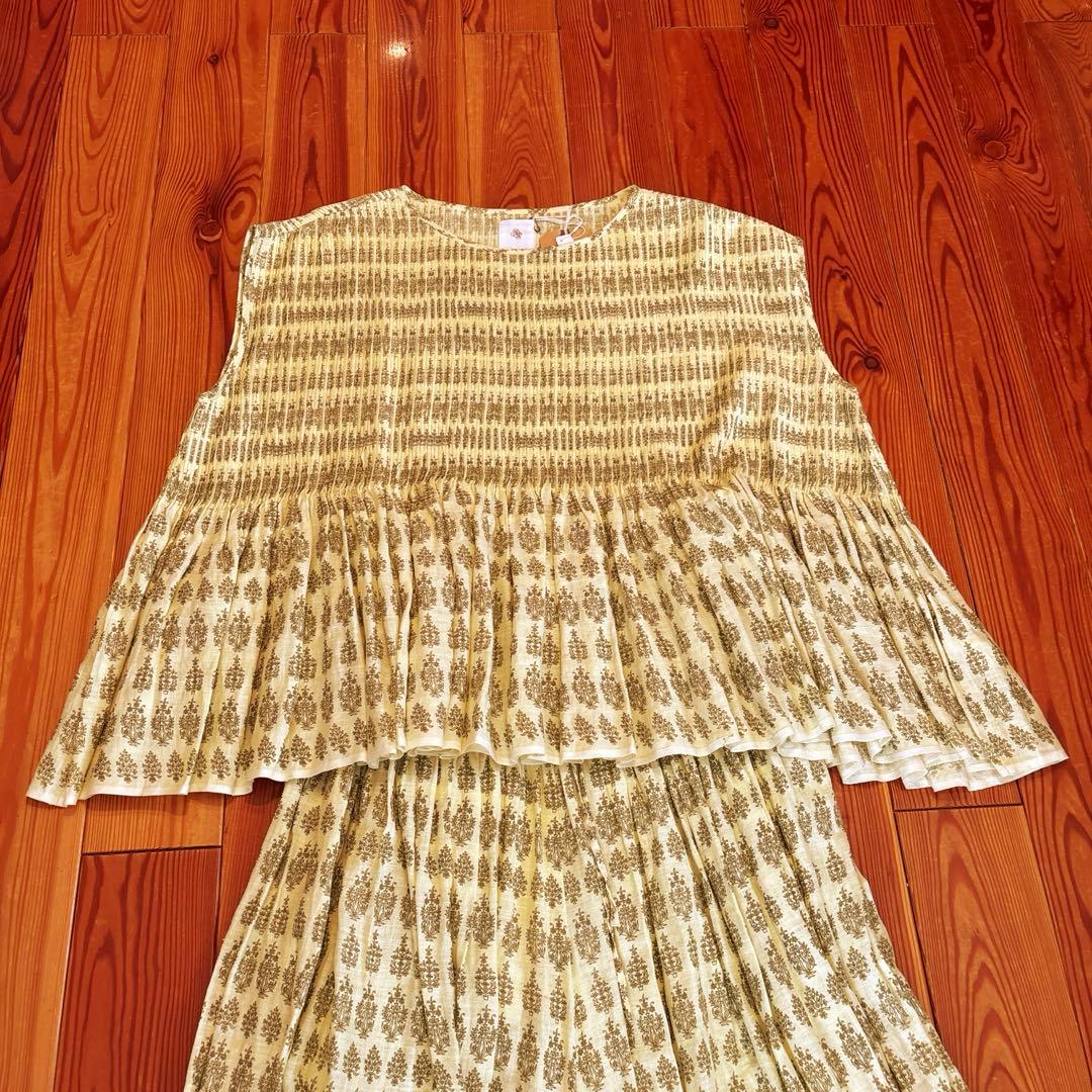 maison de soil メゾンドソイル　イージーワイドパンツ　リネン