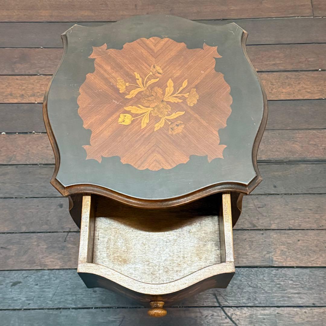 H17K50b イタリア 象嵌細工 コンソールテーブル