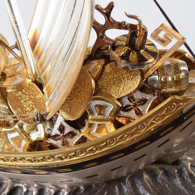 関武比古造　銀製　STERLING960刻印　宝船　約124g　D　R8728