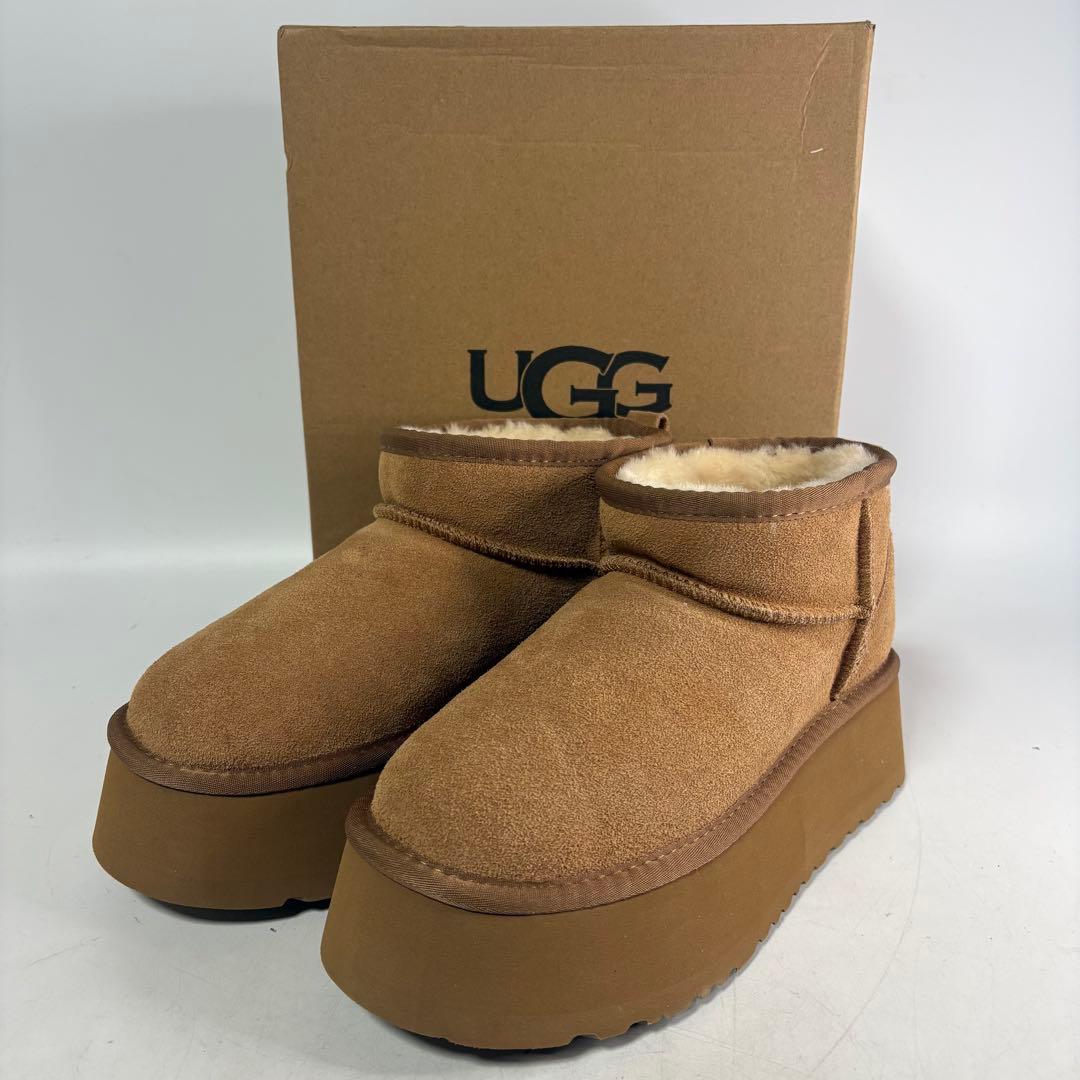UGG アグ クラシックウルトラミニプラットフォームブーツ 24cm ムートン