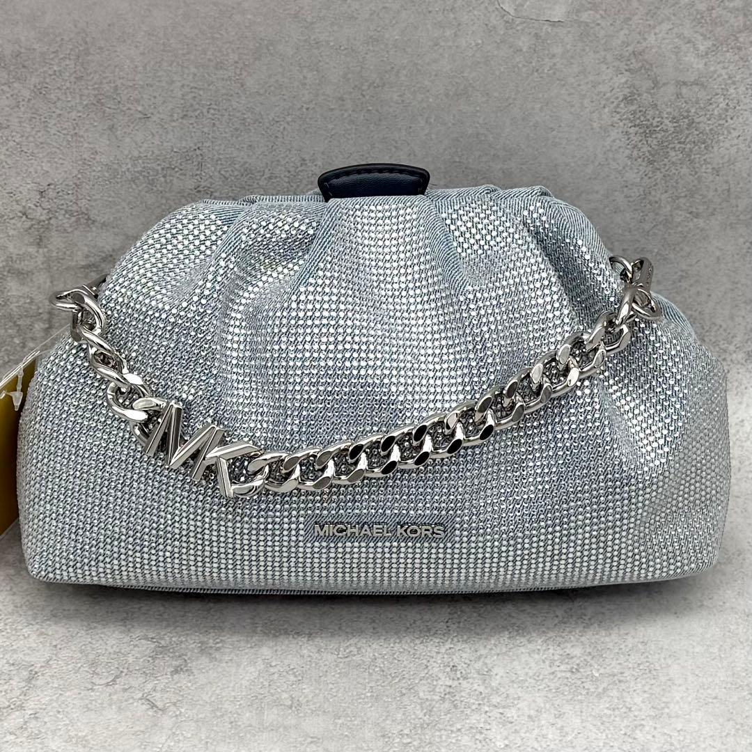 未使用タグ付 マイケルコース 3wayバッグ NOLA デニム ラインストーン