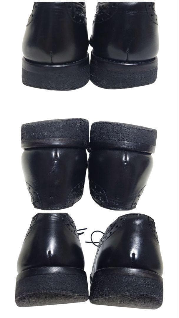 PADRONE パドローネ ウイングチップ メダリオン 内羽根 ブラック