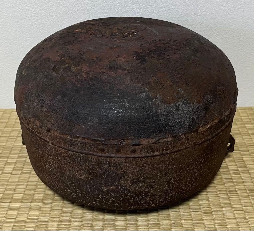 江戸前期】面取万代屋形釜 千家お抱え釜師 西村道也作 ◇