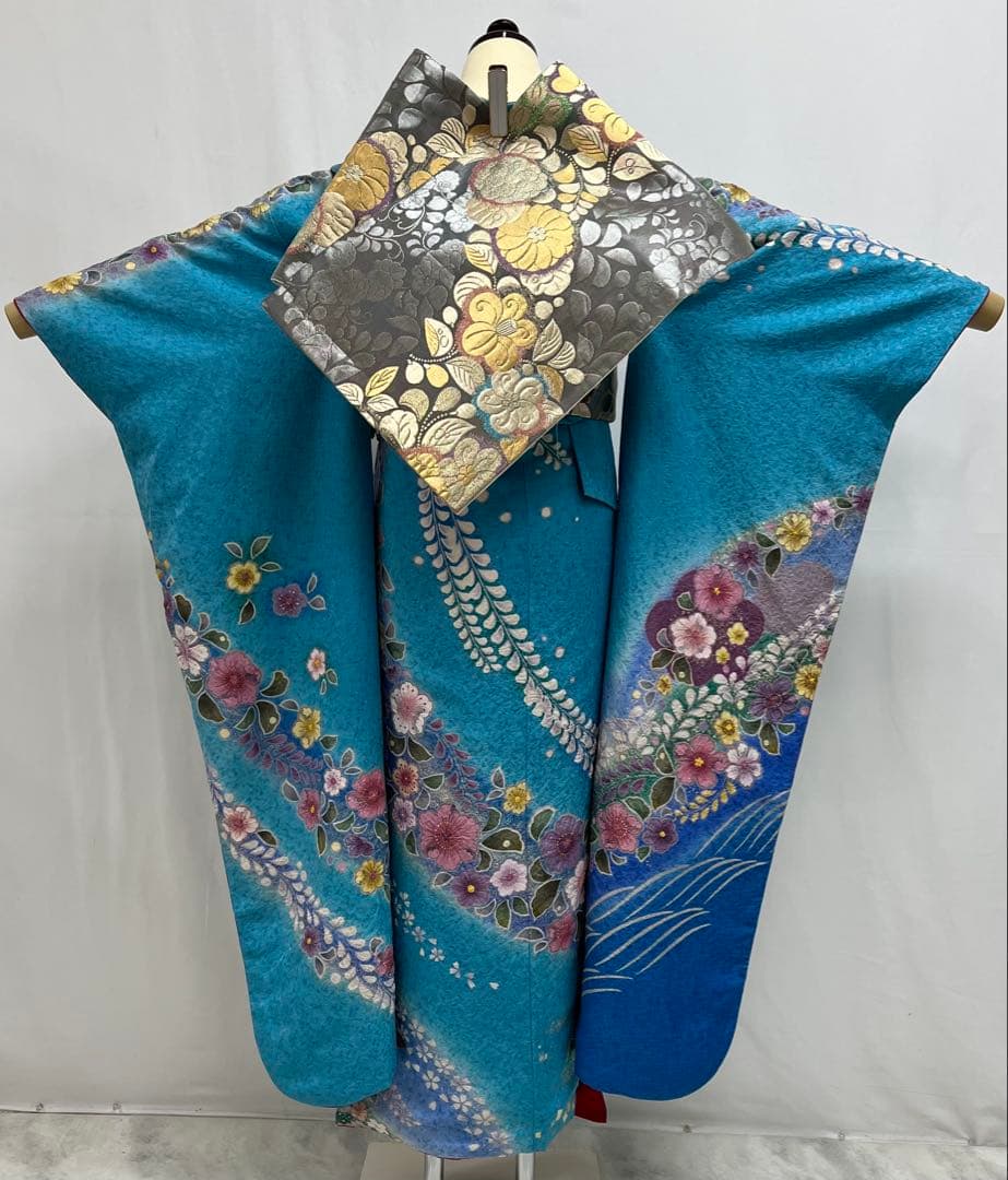 振り袖 フルセット 別誂長襦袢付 成人式 金彩加工 刺繍入り 辻ヶ花