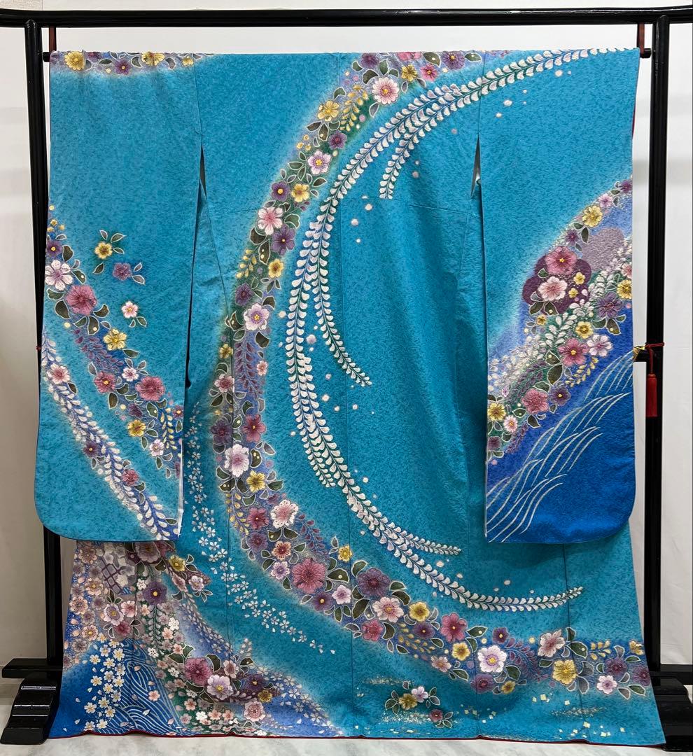 振り袖 フルセット 別誂長襦袢付 成人式 金彩加工 刺繍入り 辻ヶ花