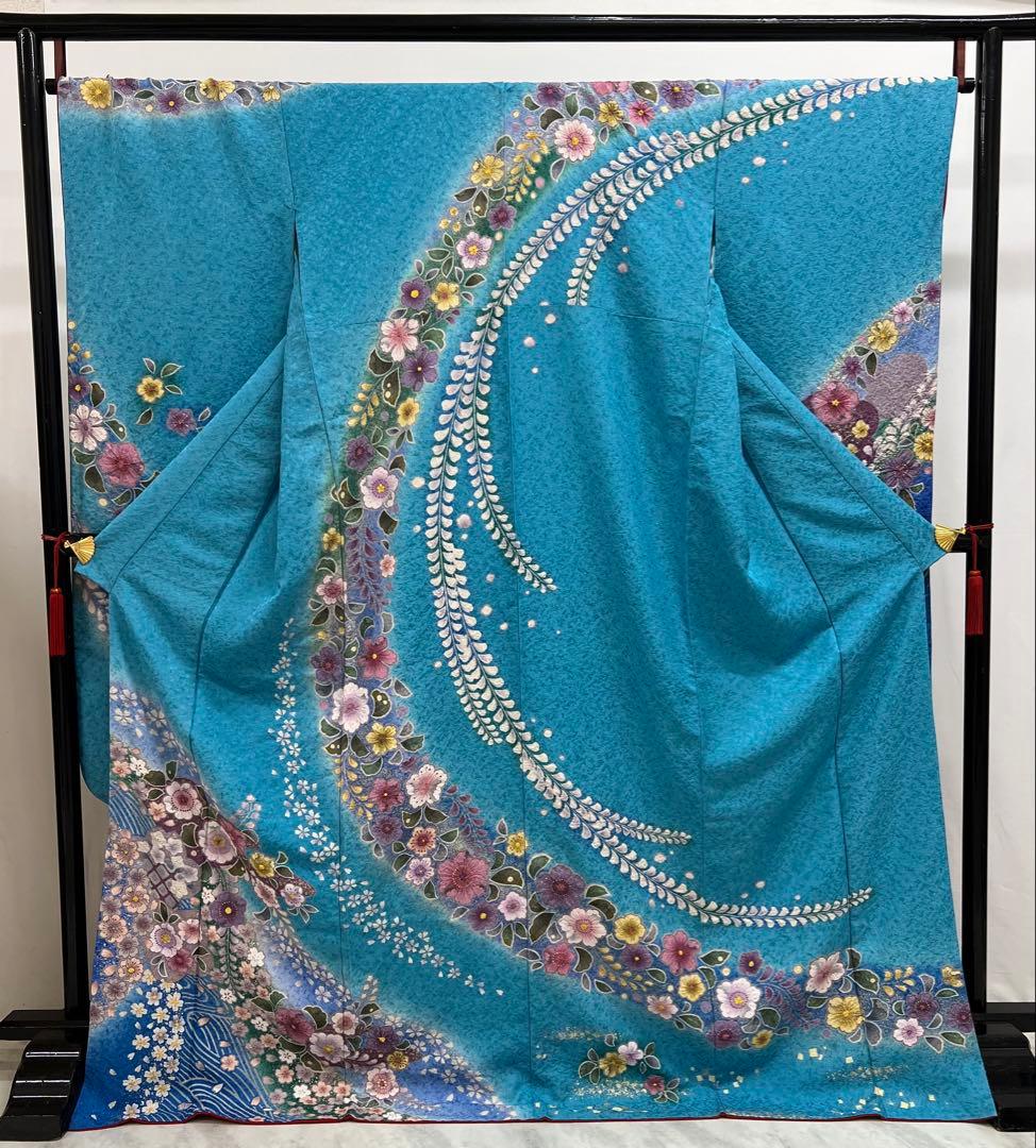 振り袖 フルセット 別誂長襦袢付 成人式 金彩加工 刺繍入り 辻ヶ花