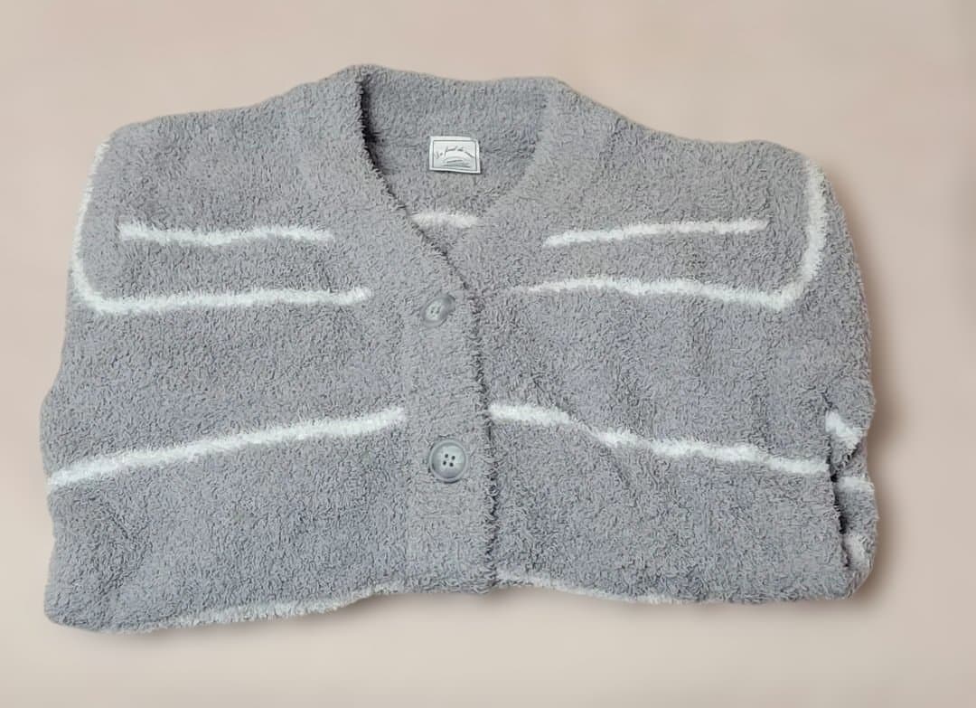 新品 未使用 ジェラートピケ ルームウェア ライトグレー 靴下付き