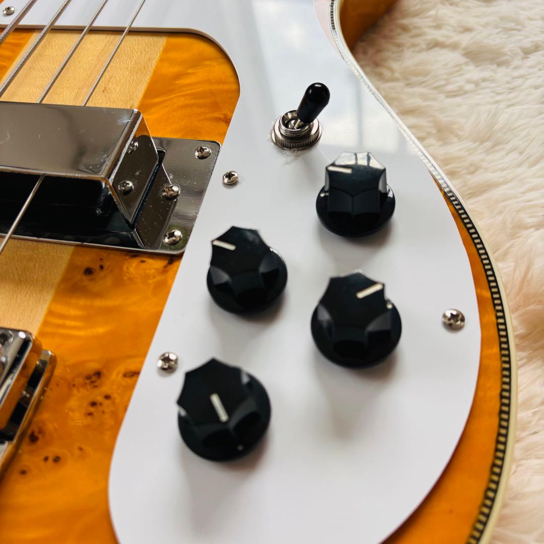 美品 リッケンバッカー 4001タイプ ベース ポプラ 虎杢 美杢 天然杢