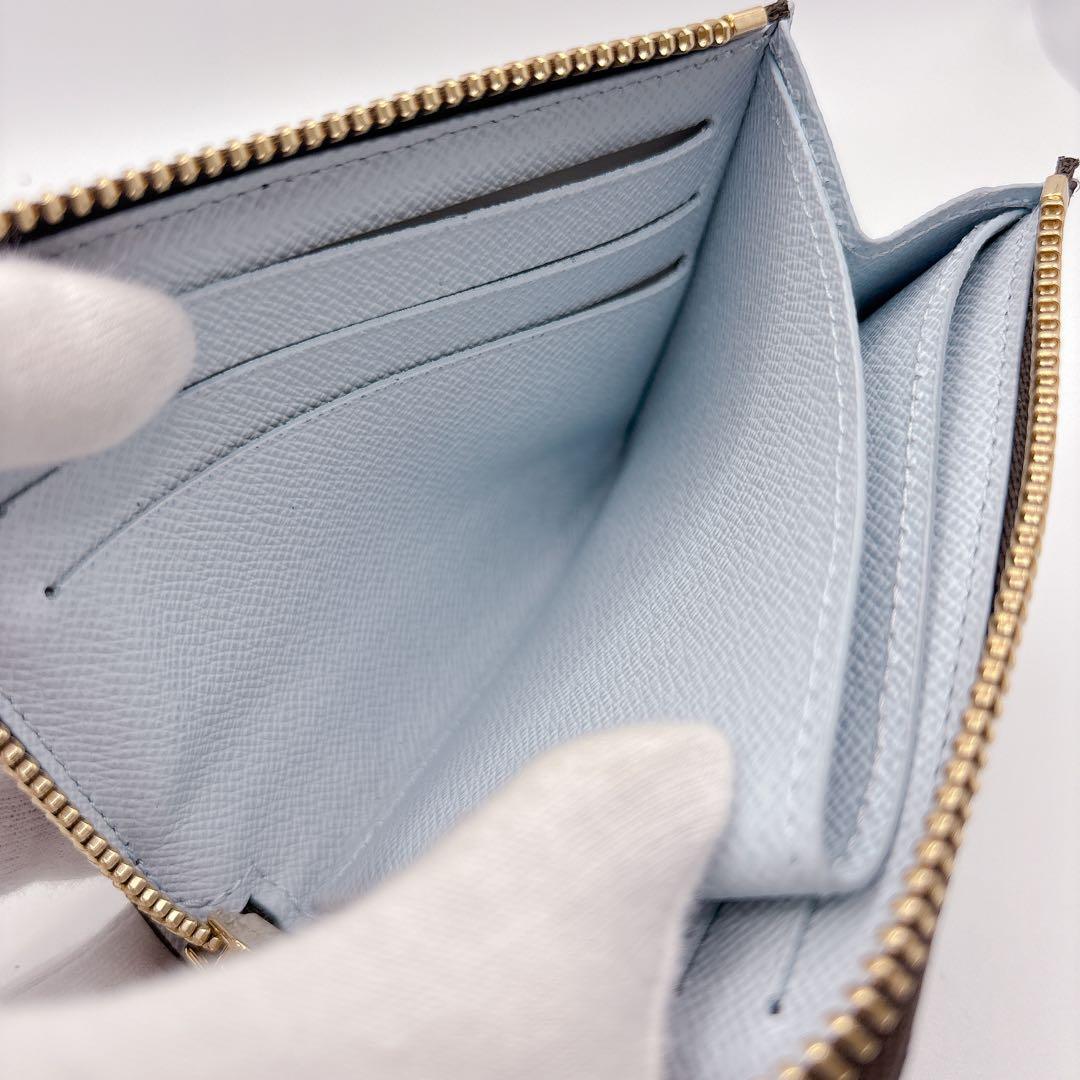 ほぼ未使用 日本限定 ルイヴィトン ポルトフォイユノアコンパクト アズールブルー