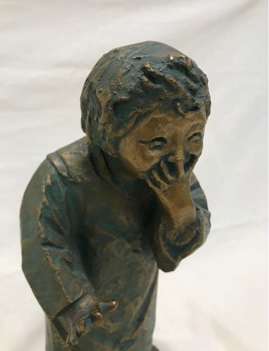 北村西望作 喜ぶ少女 ブロンズ像 置物 E000004-1968｜北村 西望｜