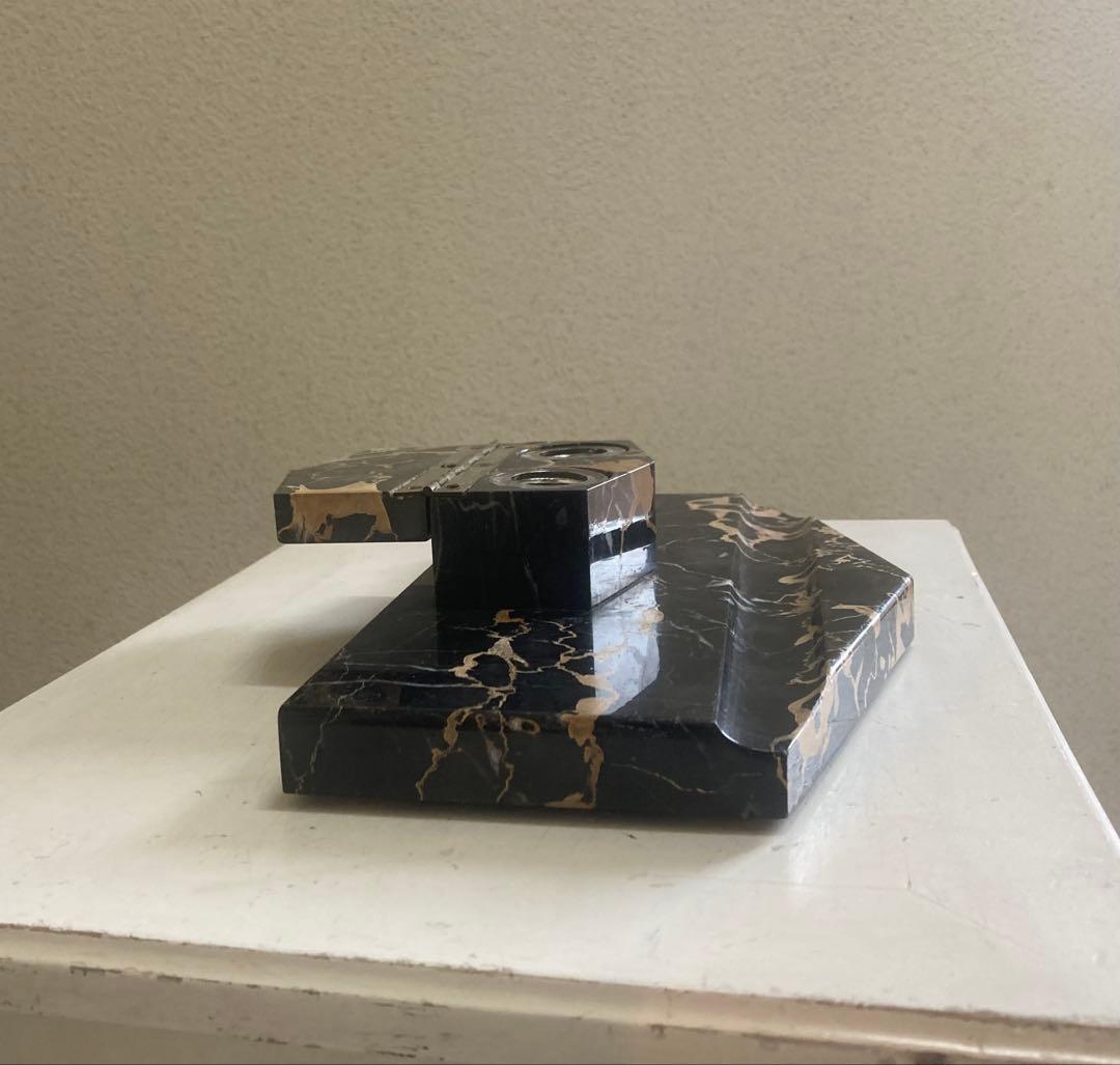 値下げ フランス アンティーク ネロポルトロ 大理石 ペン置き インク