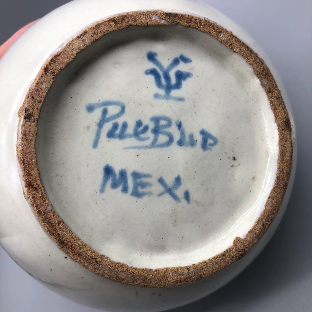 メキシコプエブラタラベラ焼ビンテージ陶器伝統工芸バード鳥ティーポット大サイズ