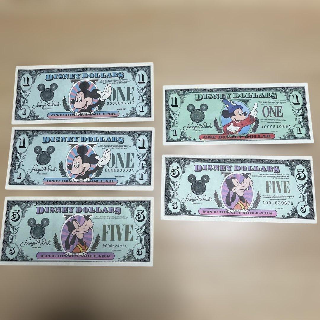 1Disney Dollars ディズニードル ディズニーダラーズ 3枚セット 1ドル