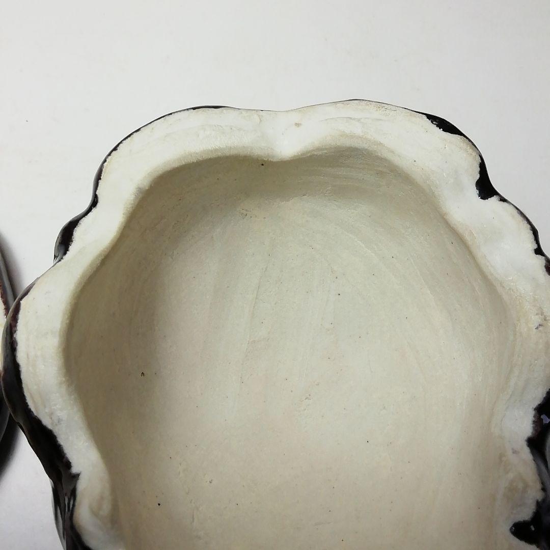 S725 香合 『獅子頭』『九谷焼』『朝倉文夫作』 共箱 茶道具