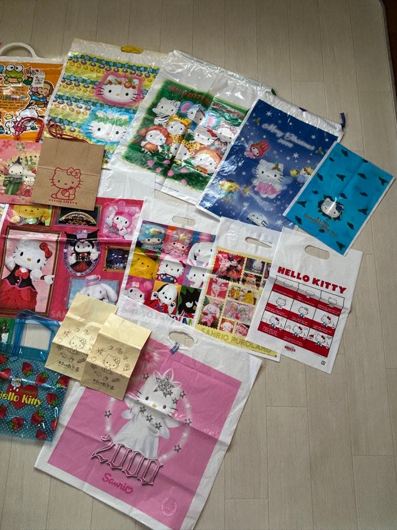 ハローキティ ビーチマット　ビニール袋 セット