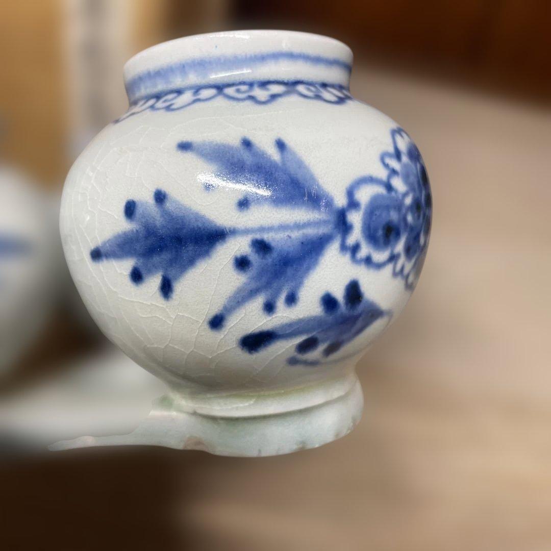 李朝分院染付三連壷 箱付 - メルカリ