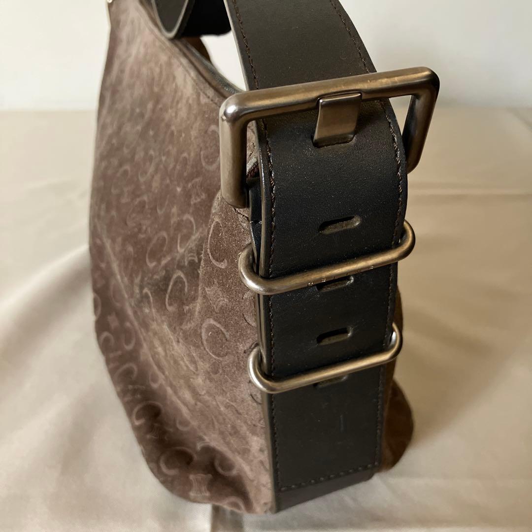 CELINE スエード ワンショルダー マカダム柄