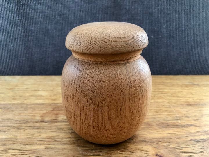 茶筒 茶道具 天然木 義雄作