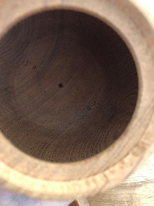 茶筒 茶道具 天然木 義雄作