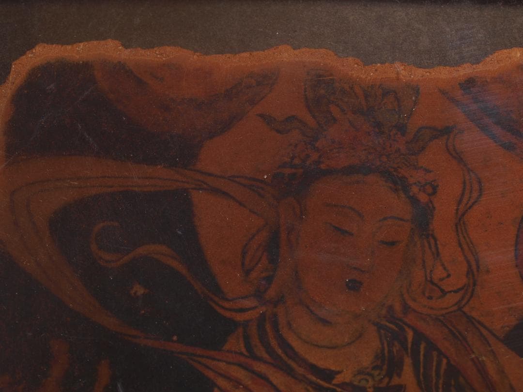 中国唐時代 敦煌莫高窟壁画 彩絵 人物像 発掘品 AK1948A8-5 - メルカリ