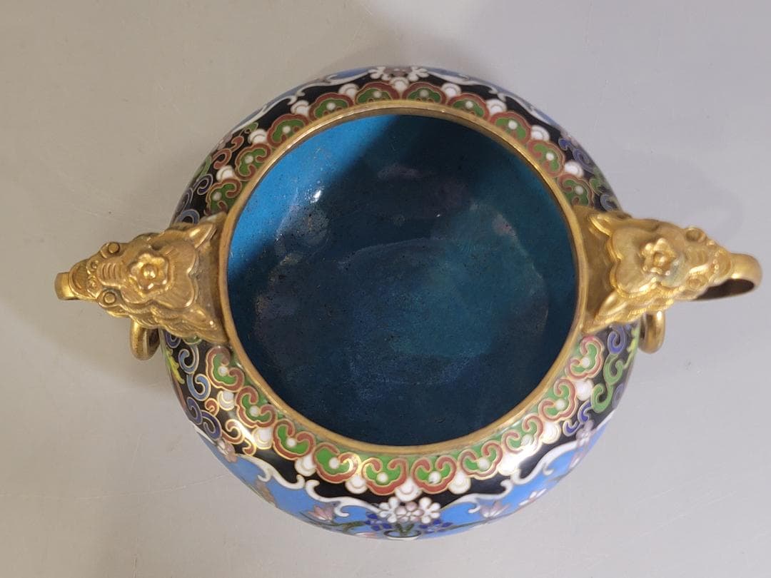 中国美術 七宝 香炉 DT314