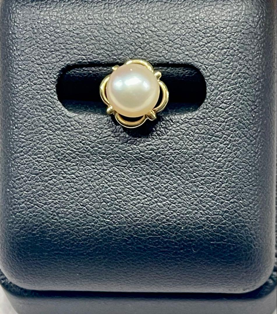 ヴィンテージ ミキモト アコヤパール ピンブローチ タイタック M K14 刻印