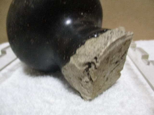 古瀬戸 鉄釉の仏花器 鎌倉ですが O35-1