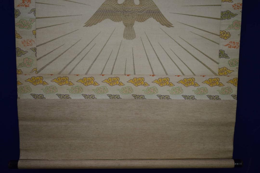 不詳/作者不明/鳩図/織物/布袋屋掛軸HJ-956