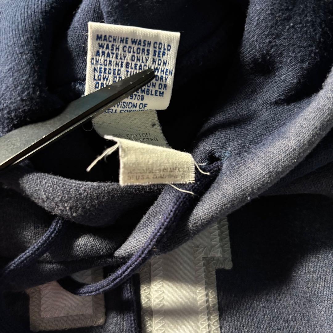 RUSSELL ラッセル 鬼フェード スウェット パーカー UCLA M ナス紺