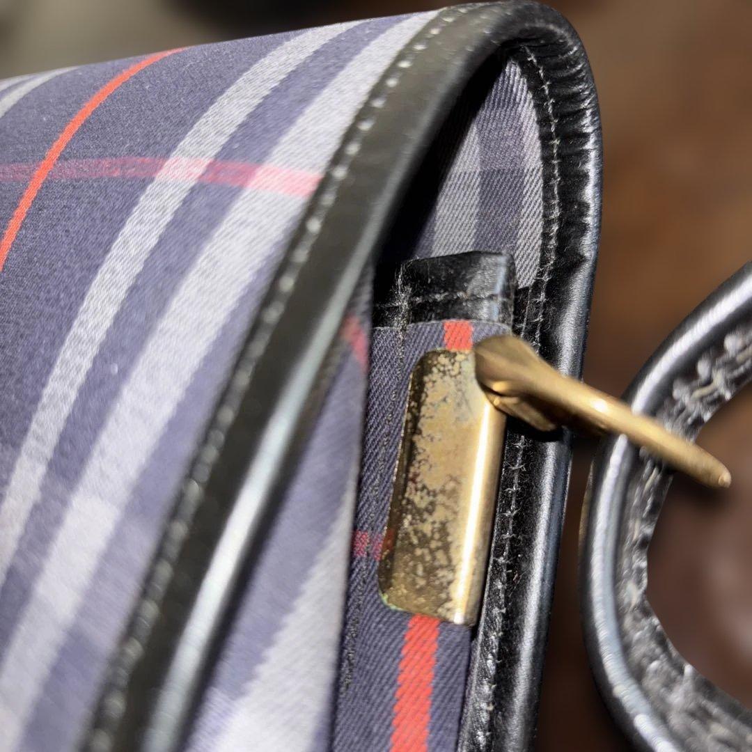 Burberry's チェック柄 本革 ショルダーバッグ