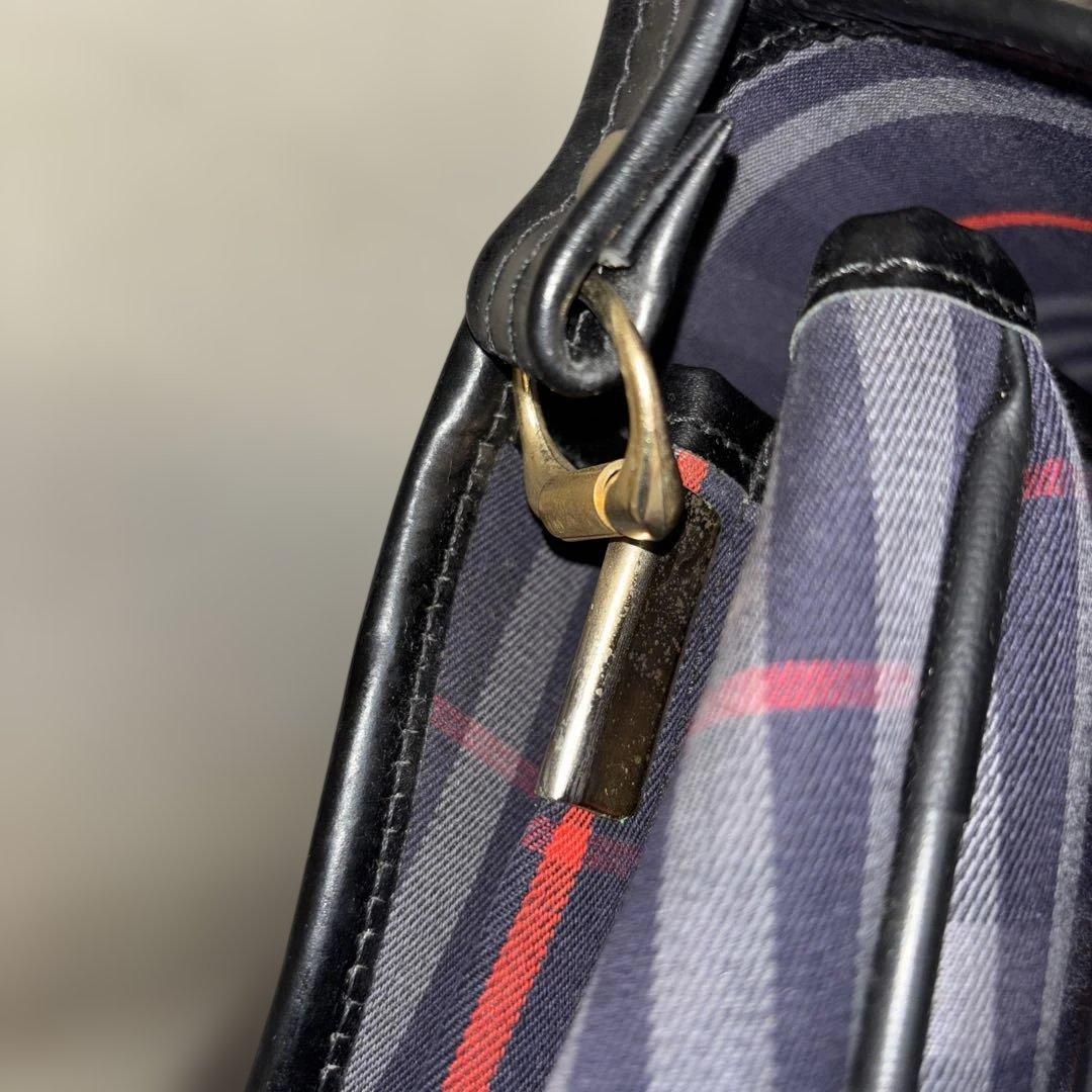 Burberry's チェック柄 本革 ショルダーバッグ