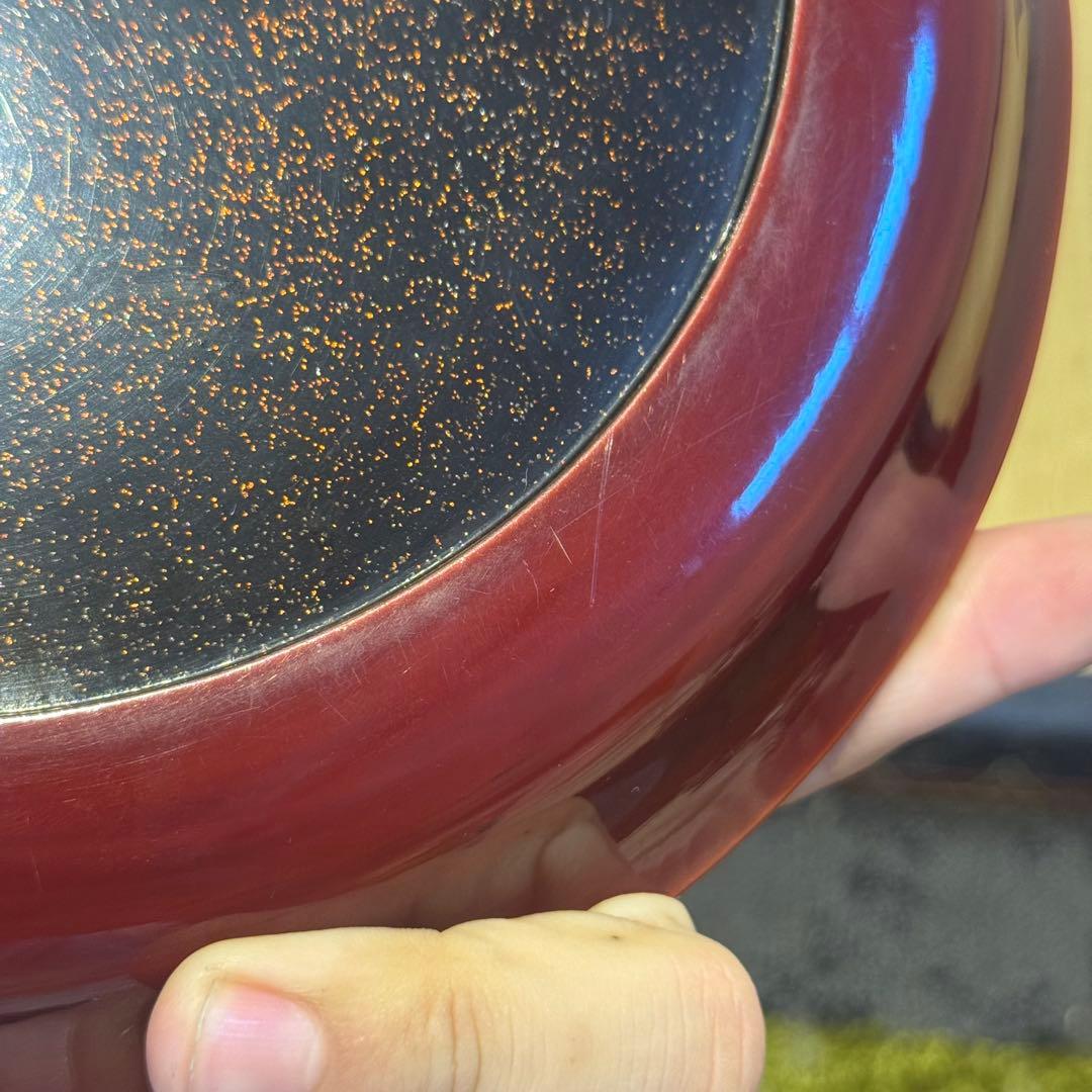 時代漆器 梨地 研ぎ出し梅蒔絵 丸盆 木製漆器 茶懐石道具 / 輪島塗