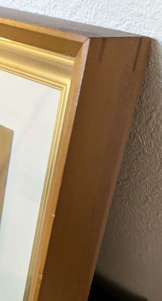 薔薇の油絵 額つき 縦42vm横51cm幅5cm