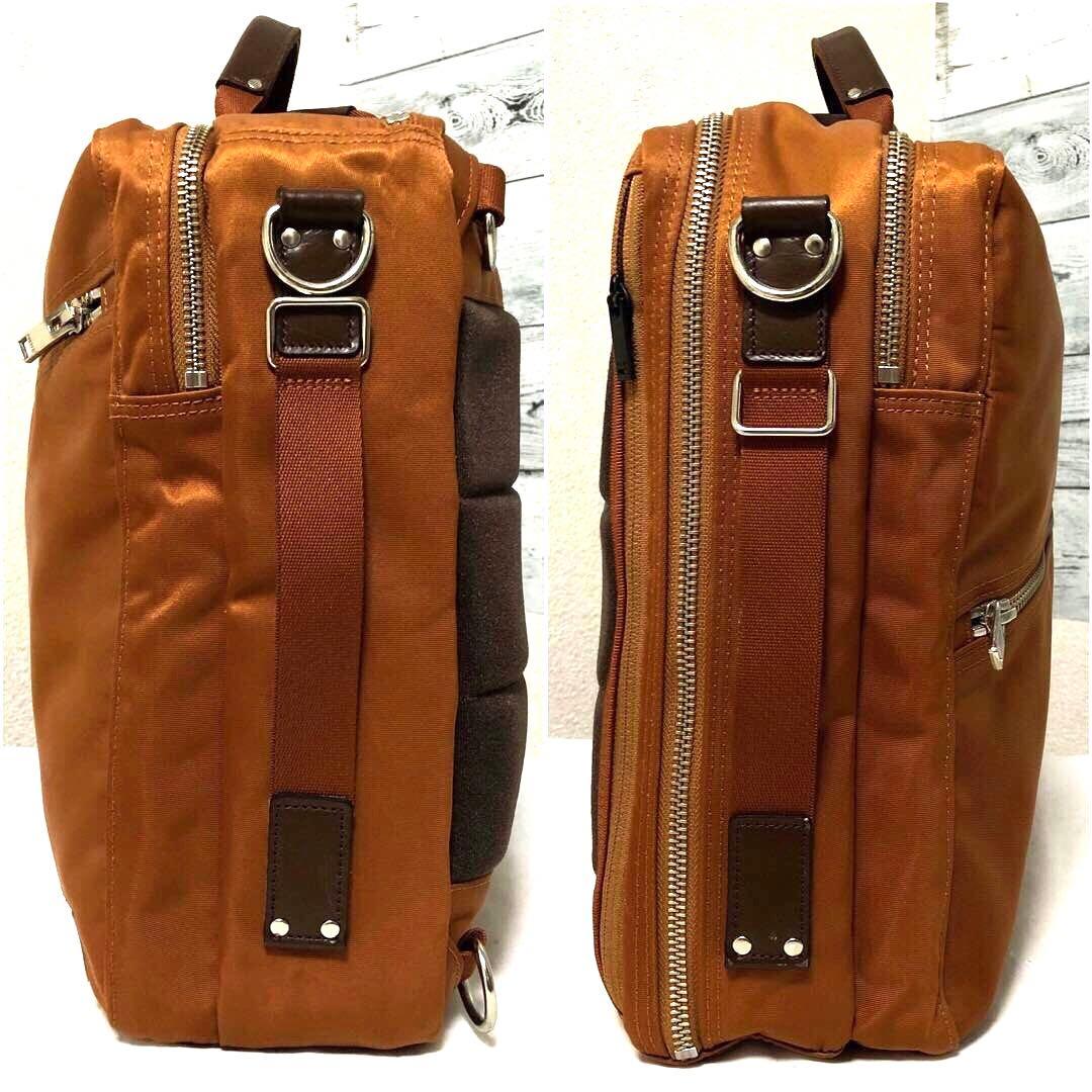 超美品✨人気 ポーター リフト ビジネスバッグ3way 2層 A4可 ブラウン