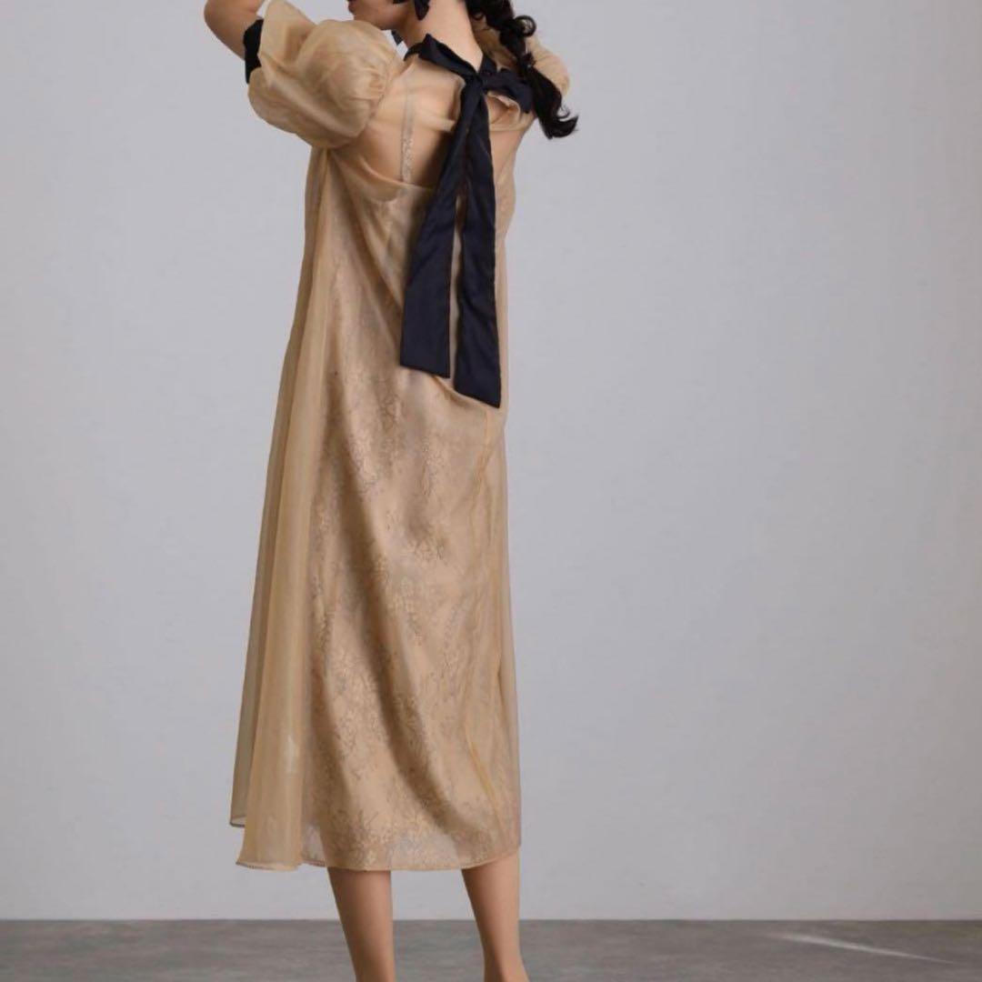 atlo オケージョンドレス　Aライン　マタニティ　オレンジ dollydoll