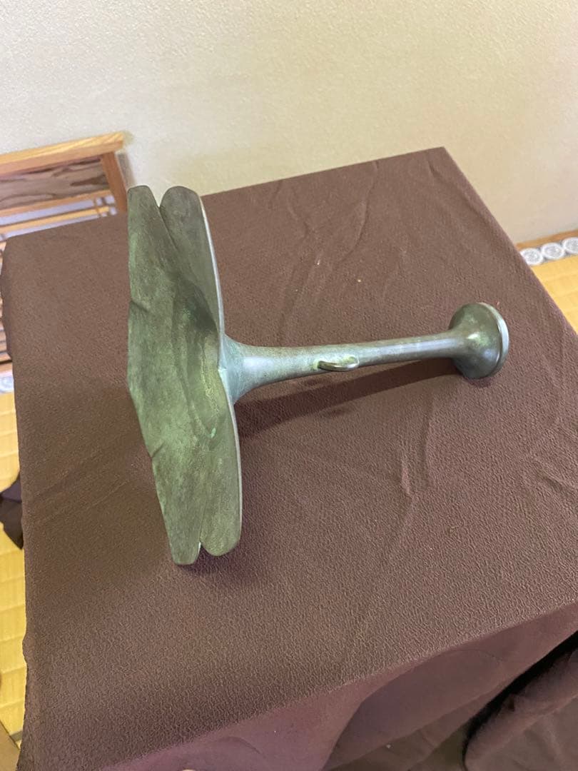 茶道具/花入 金谷五郎三郎作 『青銅桔梗形花入』 共箱 茶道具/花入