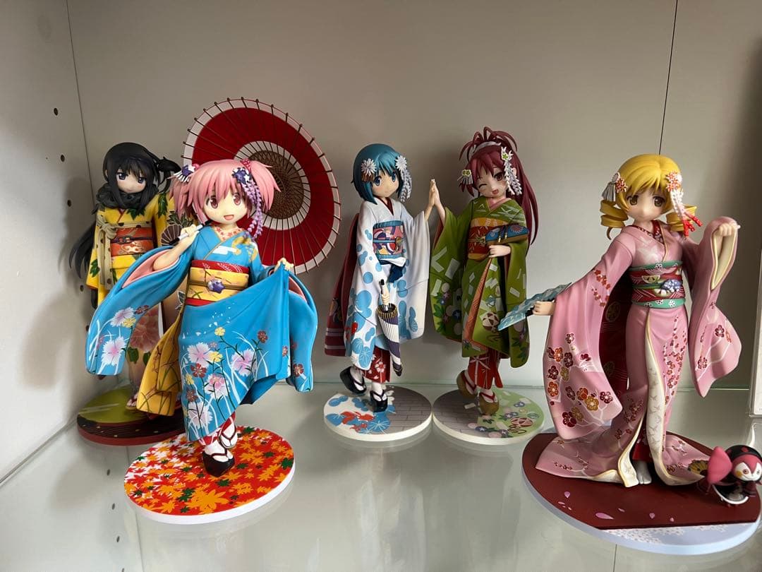 まどマギ舞妓、晴れ着フィギュア5体セット