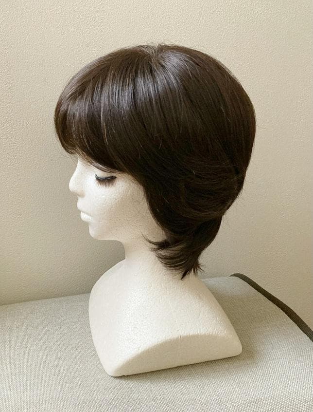 ナオアート(NAO-ART)　人毛MIX　らくらくフィット帽子ウィッグ　栗色