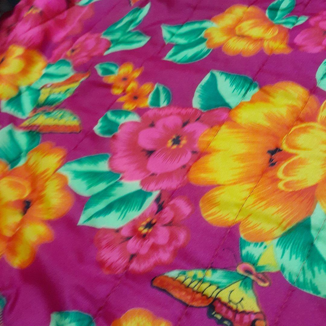 レア‼️ビンテージ レトロポップ 花柄&蝶々 リバーシブル こたつかけ