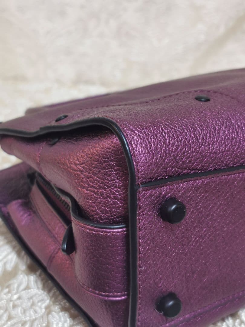 希少　コーチ　COACH　メタリック　パール　2WAY　ショルダー　ハンドバッグ