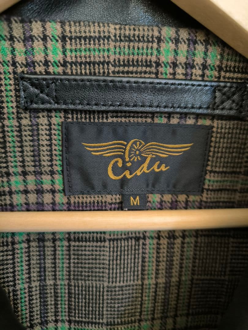 猫たちの父様向Cidu ブラック レザー シングルライダースジャケット M