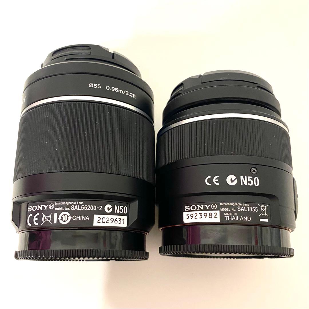 極上品】SONY Wズームレンズセット SAL1855＋SAL55200-2