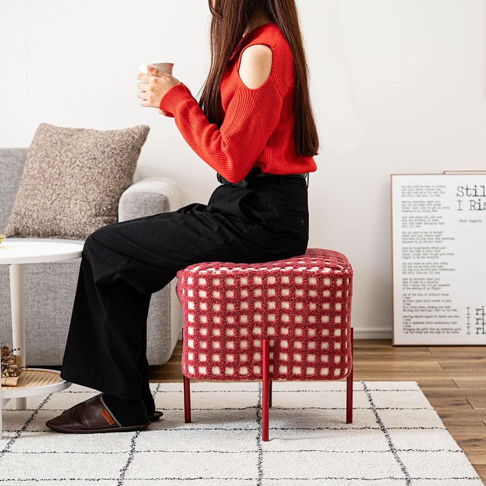 新品 送料込み スツール 椅子 1脚 レッド 高さ45cm