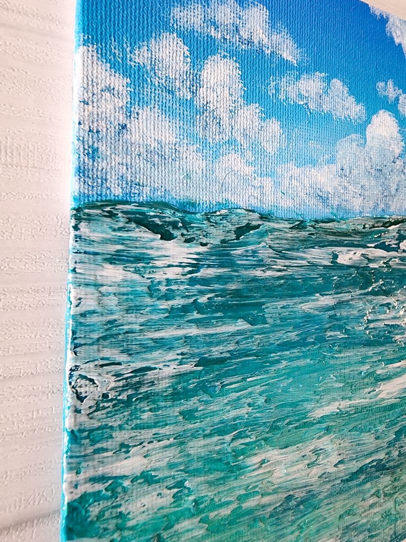 海の風景 テクスチャーアート 海の絵 海 海アート 癒し 風景 原画 絵画