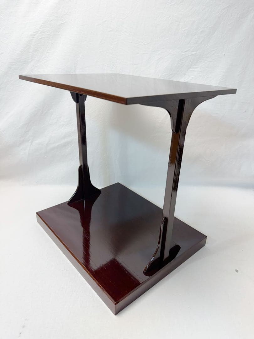 ほぼ未使用 茶道具 溜塗 小及棚 台 藪内流 遠州流 石州流 水指棚 元箱